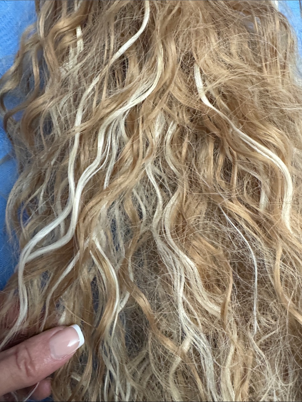 Like NewClip-In Wavy Hair Extension in Honey Blonde with Light Blonde Highlights
